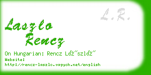 laszlo rencz business card
